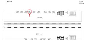 JR／東浦和駅／ホーム／№127駅看板・駅広告、位置図