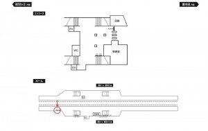 小田急　小田急永山駅／／№1201駅看板・駅広告、位置図