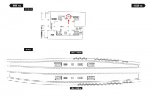小田急　経堂駅／／№1302駅看板・駅広告、位置図