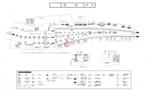 京王／渋谷駅／駅でんボード／№40駅看板・駅広告、位置図
