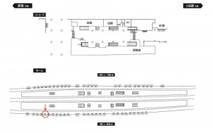 小田急　成城学園前駅／／№1204駅看板・駅広告、位置図