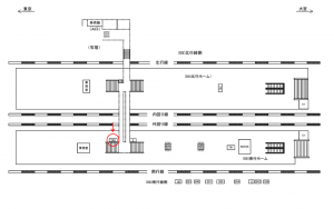 JR／田端駅／南行ホーム／№246駅看板・駅広告、位置図
