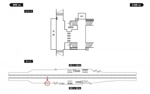 小田急　百合ヶ丘駅／／№1636駅看板・駅広告、位置図
