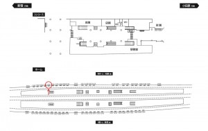 小田急　成城学園前駅／／№1105駅看板・駅広告、位置図