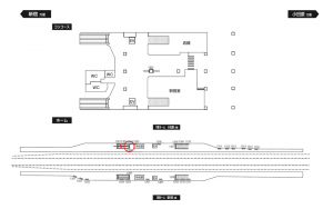 小田急　梅ヶ丘駅／／№1303駅看板・駅広告、位置図