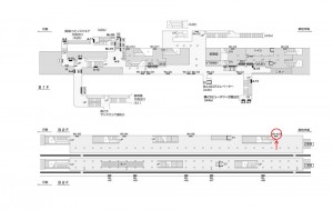 都営／勝どき駅／大江戸線W5-H10№10駅看板・駅広告、位置図