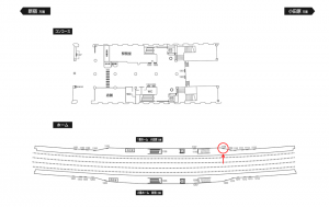 小田急　狛江駅／／№1108駅看板・駅広告、位置図