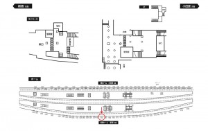 小田急　本厚木駅／／№1704駅看板・駅広告、位置図