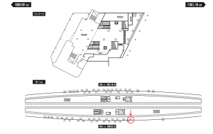 小田急　大和駅／／№1627駅看板・駅広告、位置図