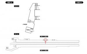 小田急　厚木駅／／№1102駅看板・駅広告、位置図