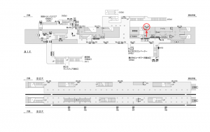 都営／勝どき駅／大江戸線W5-C3№3駅看板・駅広告、位置図
