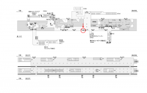 都営／勝どき駅／大江戸線W5-C6№6駅看板・駅広告、位置図