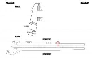 小田急　厚木駅／／№1105駅看板・駅広告、位置図