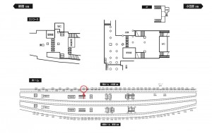 小田急　本厚木駅／／№1655駅看板・駅広告、位置図