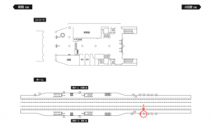 小田急　喜多見駅／／№1208駅看板・駅広告、位置図