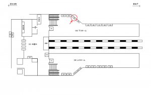 JR／新秋津駅／下りホーム／№133駅看板・駅広告、位置図