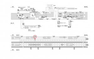 都営／勝どき駅／大江戸線W5-H4№4駅看板・駅広告、位置図