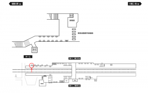 小田急　中央林間駅／／№0103駅看板・駅広告、位置図