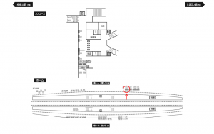 小田急 長後駅//№1702駅看板・駅広告、位置図