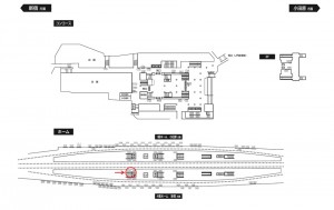 小田急　町田駅／／№2304駅看板・駅広告、位置図