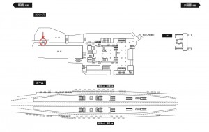 小田急　町田駅／／№1677駅看板・駅広告、位置図