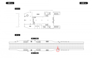 小田急　喜多見駅／／№1205駅看板・駅広告、位置図