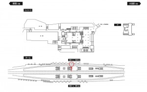 小田急　町田駅／／№1520駅看板・駅広告、位置図