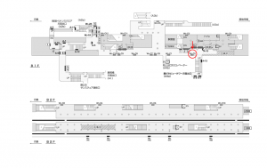 都営／勝どき駅／大江戸線W5-C2№2駅看板・駅広告、位置図