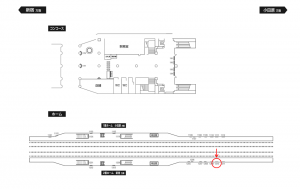 小田急　喜多見駅／／№1210駅看板・駅広告、位置図
