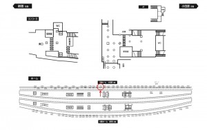 小田急　本厚木駅／／№1701駅看板・駅広告、位置図