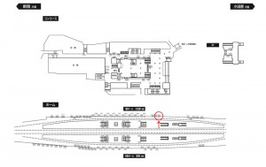 小田急　町田駅／／№1528駅看板・駅広告、位置図
