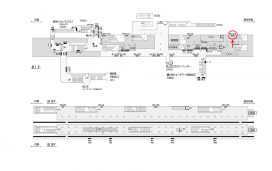 都営／勝どき駅／大江戸線W5-C4№4駅看板・駅広告、位置図