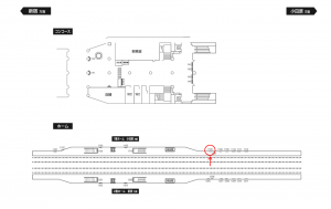 小田急　喜多見駅／／№1106駅看板・駅広告、位置図