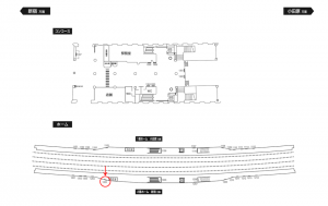 小田急　狛江駅／／№1205駅看板・駅広告、位置図