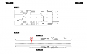 小田急　和泉多摩川駅／／№1102駅看板・駅広告、位置図