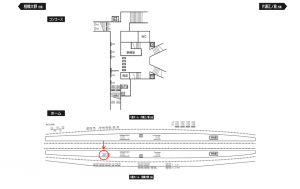 小田急 長後駅//№1628駅看板・駅広告、位置図
