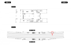 小田急　狛江駅／／№1111駅看板・駅広告、位置図