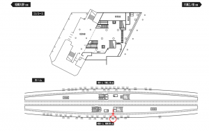 小田急　大和駅／／№1632駅看板・駅広告、位置図