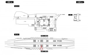 小田急　町田駅／／№1422駅看板・駅広告、位置図