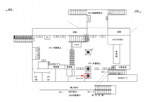 JR／川口駅／本屋橋上／№53駅看板・駅広告、位置図