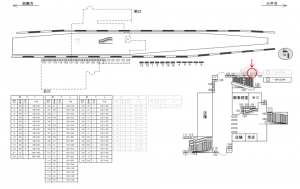 西武　花小金井駅／額面／№208駅看板・駅広告、位置図