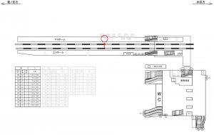 西武　下井草駅／ベンチ／№306駅看板・駅広告、位置図