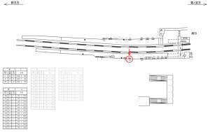 西武　都立家政駅／駅でん／№104駅看板・駅広告、位置図