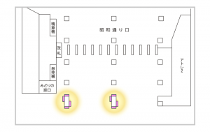 JR／秋葉原駅／J・ADビジョン 秋葉原駅昭和通り口№AD駅デジタルサイネージ・駅広告、位置図