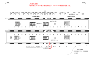 JR／恵比寿駅／埼京上り線側／№30駅看板・駅広告、位置図