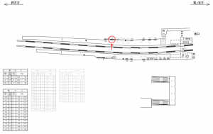 西武　都立家政駅／駅だて№52（区画1.2.）№2駅看板・駅広告、位置図