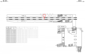 西武　下井草駅／ベンチ／№308駅看板・駅広告、位置図
