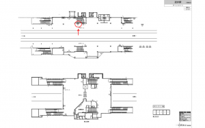 東武　逆井駅／／№525駅看板・駅広告、位置図
