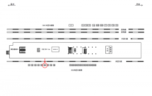 JR／目黒駅／内回り線側／№56駅看板・駅広告、位置図