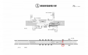 都営／菊川駅／新宿線W5-13№13駅看板・駅広告、位置図